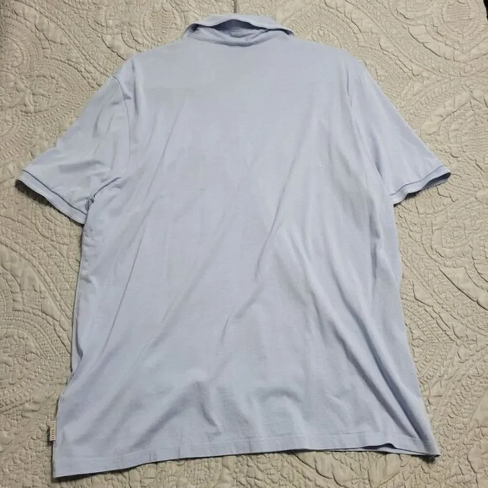 Ted Baker Polo Shirt 6 Light Blue Cotton Blend‎